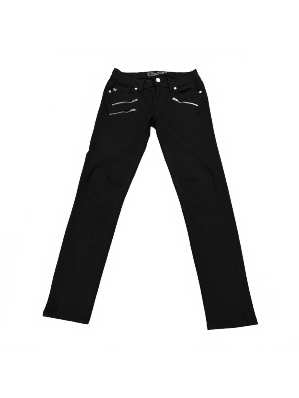 Miss Me Low Rise Moto Style Black Skinny Jeans 27 NWOT